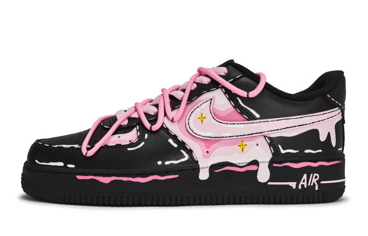 Nike Nike Air Force 1 RTHS Melted Sweetheart Low top Skateboard Shoes Unisex Black Pink