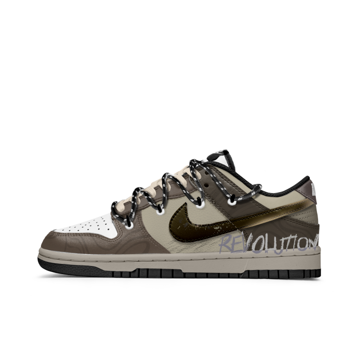 Nike Nike Dunk Freedom Panda Slip Resistant Abrasion Resistant Low top Skateboard Shoes Unisex Brown White