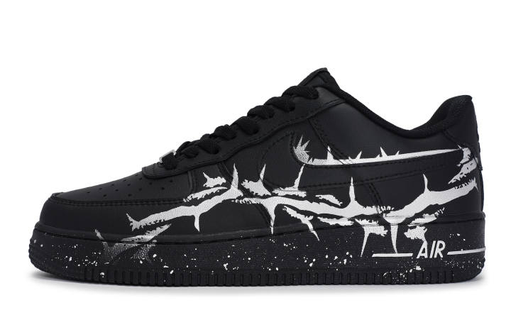 Nike Nike Air Force 1 RTHS Barbed Low top Skateboard Shoes Unisex Black Silver