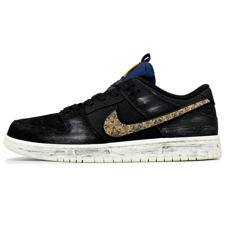 Nike Nike Dunk SB Abrasion Resistant Abrasion Resistant Low top Skateboard Shoes Unisex Black