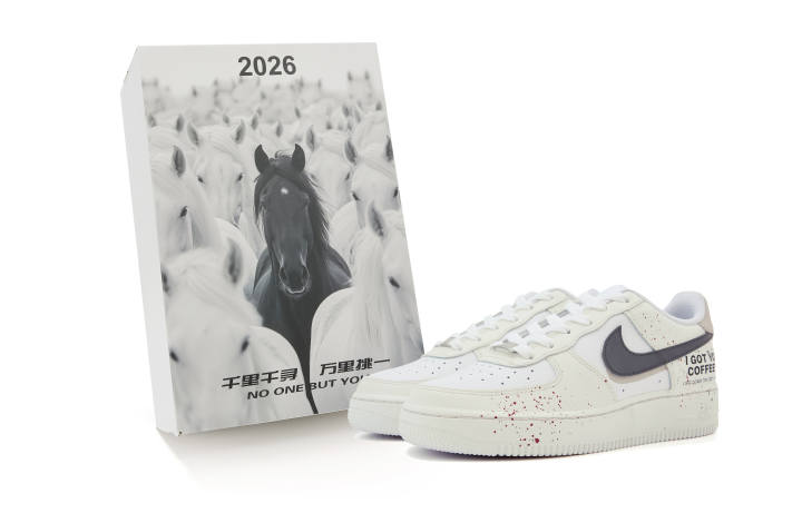 Nike Nike Air Force 1 Abrasion Resistant Low top Skateboard Shoes Unisex Beige Gray White