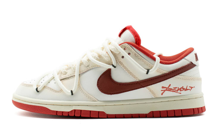 Nike Nike Dunk Autumn Stand Leather Abrasion Resistant Abrasion Resistant Low top Skateboard Shoes Unisex Brown White