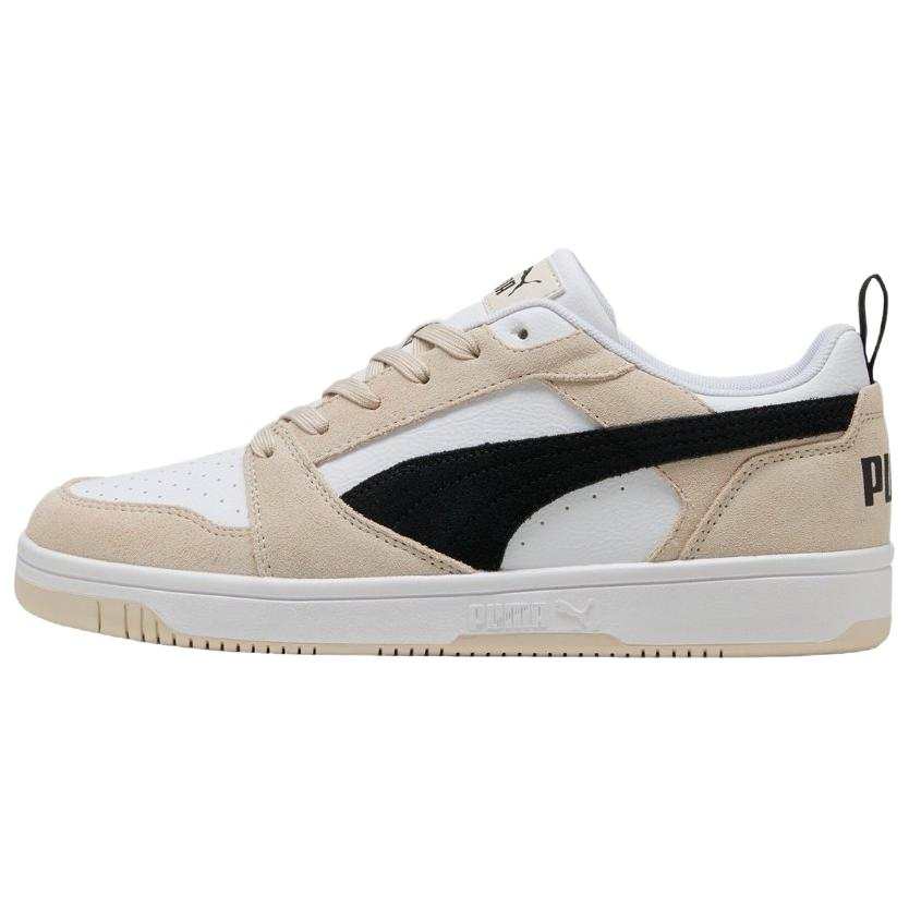 PUMA Rebound V6 Abrasion Resistant Abrasion Resistant Low top Skateboard Shoes Men's White