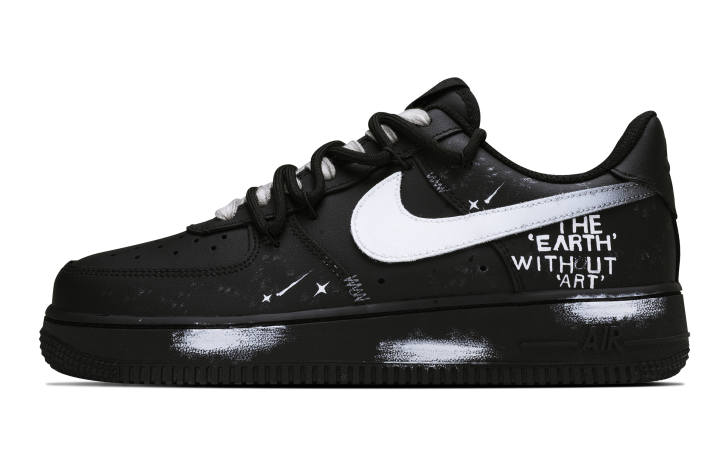 Nike Nike Air Force 1 Black Water Abrasion Resistant Abrasion Resistant Low top Skateboard Shoes Unisex Black White