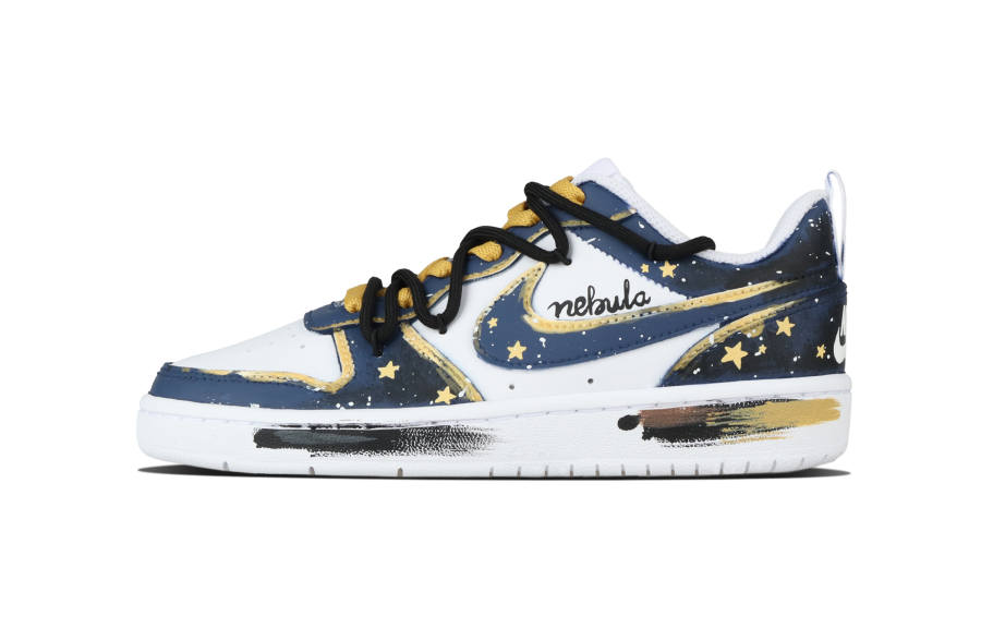 Nike Nike Court Vision 1 Starry Night Leather Abrasion Resistant Abrasion Resistant Low top Skateboard Shoes Unisex