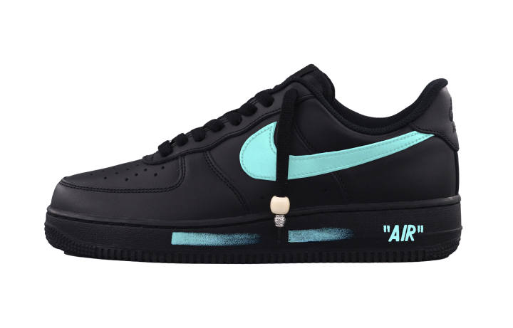 Nike Nike Air Force 1 Black Domain Ice Blade Abrasion Resistant Low top Skateboard Shoes Unisex Black Mint