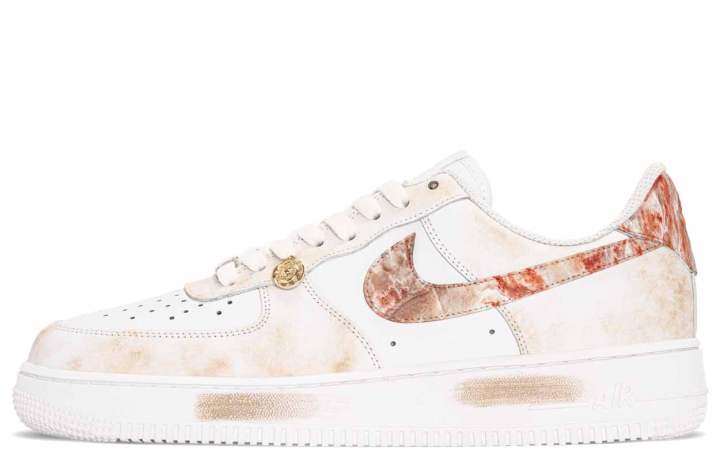 Nike Nike Air Force 1 NikeAF1 Abrasion Resistant Abrasion Resistant Low top Skateboard Shoes Men's Beige Coffee Ecru