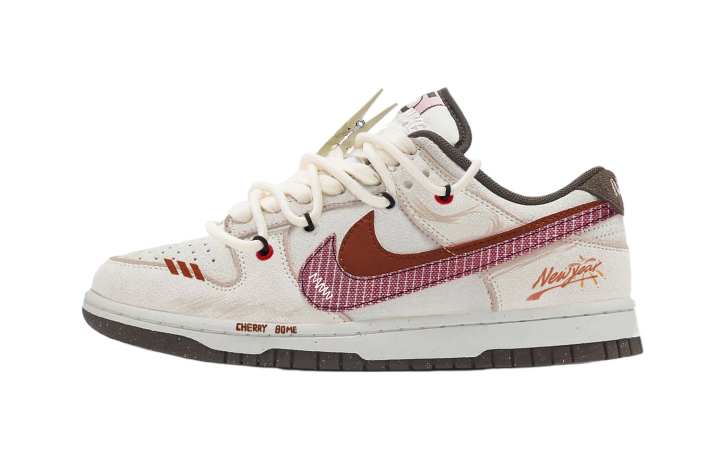 Nike Nike Dunk Cherry Bomb New Year Abrasion Resistant Low top Skateboard Shoes Unisex