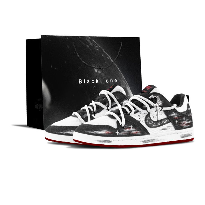 Nike Nike SB Alleyoop Moonlight Starlight Cushioning Abrasion Resistant Low top Skateboard Shoes Men's Black White