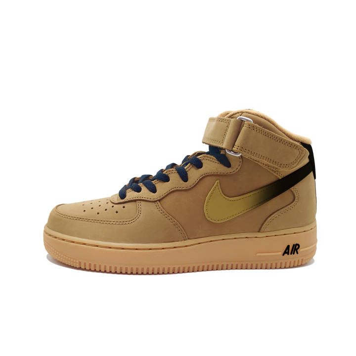 Nike Nike Air Force 1 Air Force 1, With Heartbeat Thermal Abrasion Resistant Mid top Skateboard Shoes Unisex Brown