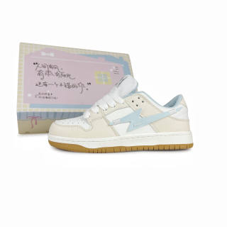 BKAE Slip Resistant, Abrasion Resistant, Lightweight Low top Skateboard Shoes Unisex White Blue