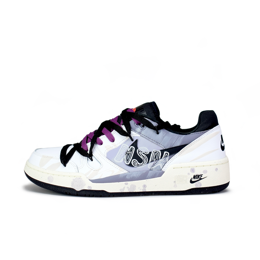 Nike Nike Full Force Abrasion Resistant Low top Skateboard Shoes Men's Black White Purple