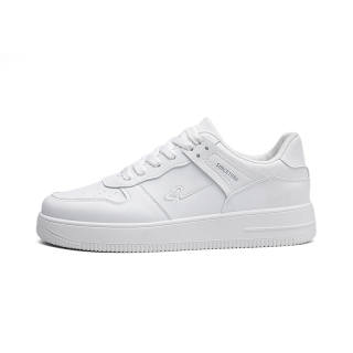 RENBEN Slip Resistant Abrasion Resistant Low top Skateboard Shoes Unisex White