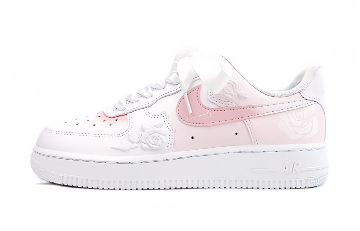 Nike Nike Air Force 1 Leather Slip Resistant, Abrasion Resistant, Lightweight Low top Skateboard Shoes Women's Pink