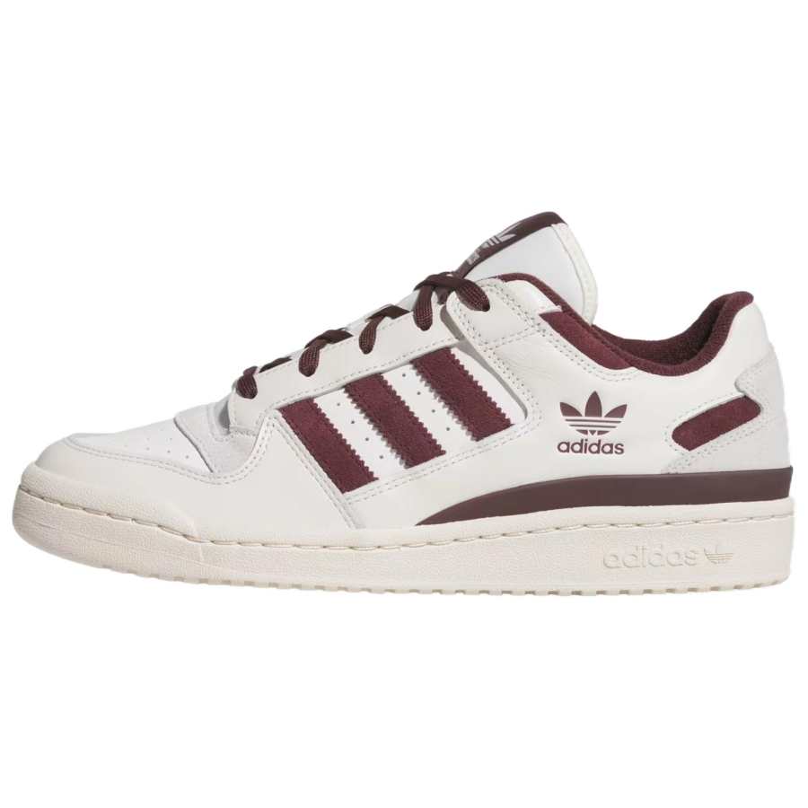 Adidas Originals FORUM Leather Low top Skateboard Shoes Unisex Beige Red
