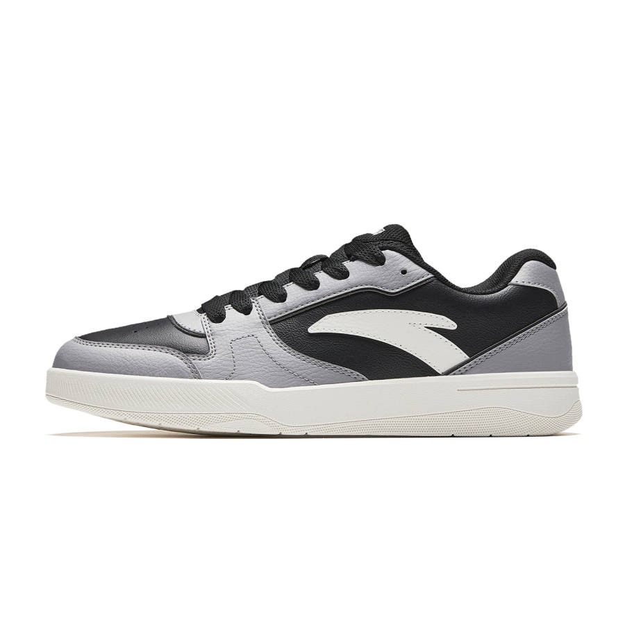 Anta Road Punches Coverage Cushioning Abrasion Resistant Lightweight Low top Skateboard Shoes Men's Black Gray