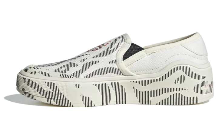 Adidas Adidas Court Slip On By Stella McCartney Off White Core Black Active Red Women's