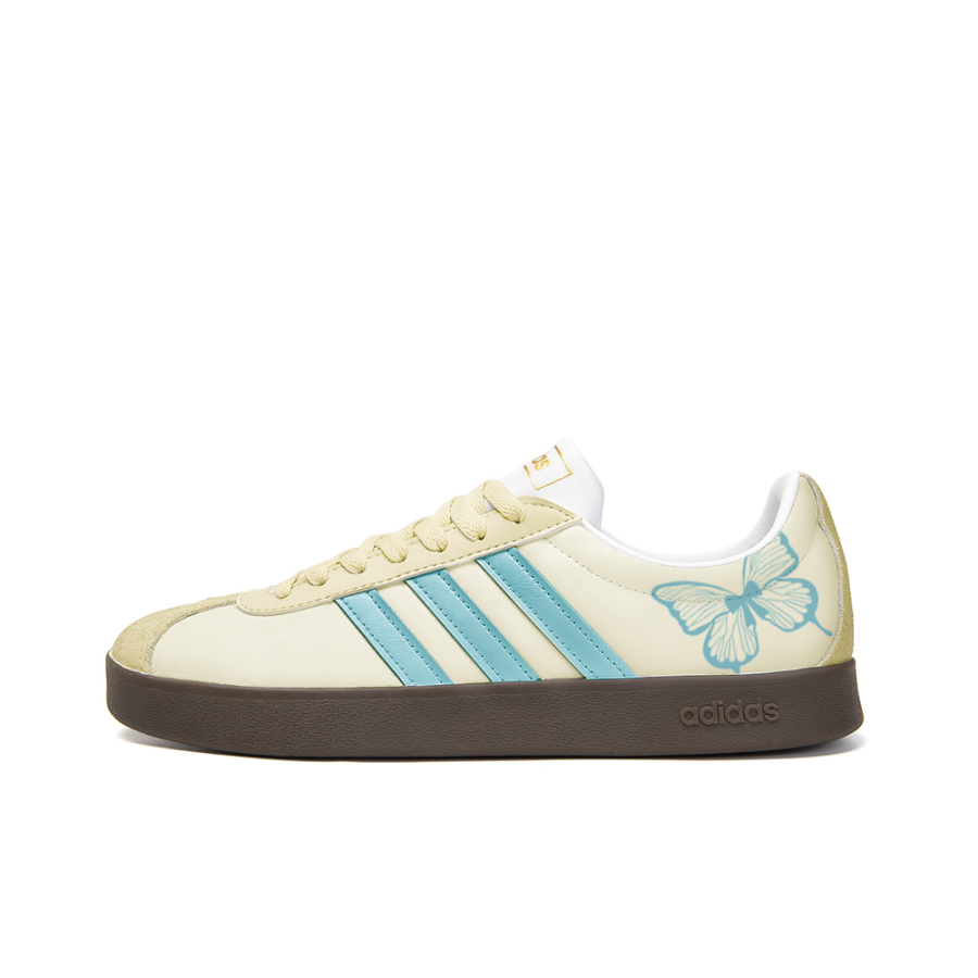 Adidas Neo VL Court 2.0 Flowers Like The Moon Slip Resistant Abrasion Resistant Low top Skateboard Shoes Unisex Yellow