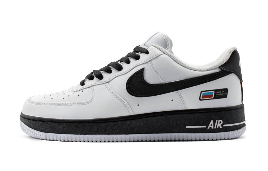 Nike Nike Air Force 1 Leather Abrasion Resistant Low top Skateboard Shoes Unisex Black White