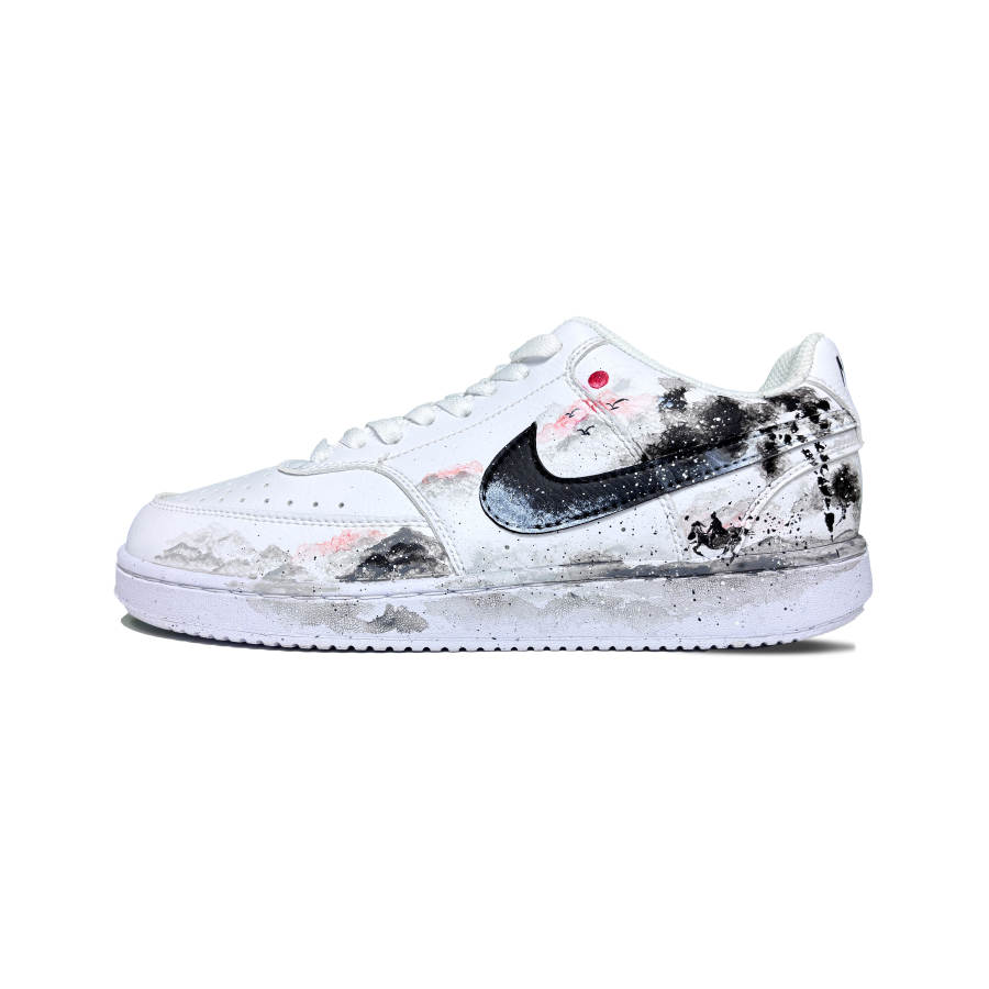 Nike Nike Court Vision 1 Ronin's Journey Abrasion Resistant Low top Skateboard Shoes Unisex Black