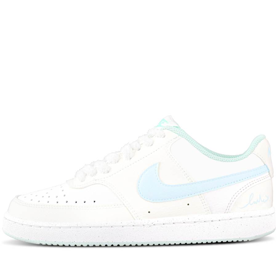 Nike Nike Court Vision Abrasion Resistant Lightweight Wear resistant And Lightweight Low top Skateboard Shoes Women's Ivory