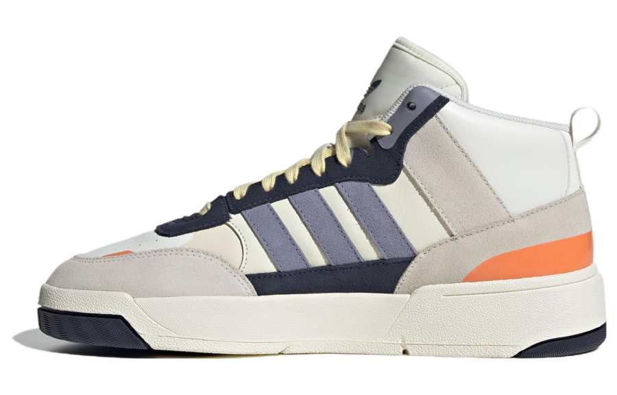 Adidas Originals Post Up Slip Resistant Abrasion Resistant High top Skateboard Shoes Unisex Beige Blue