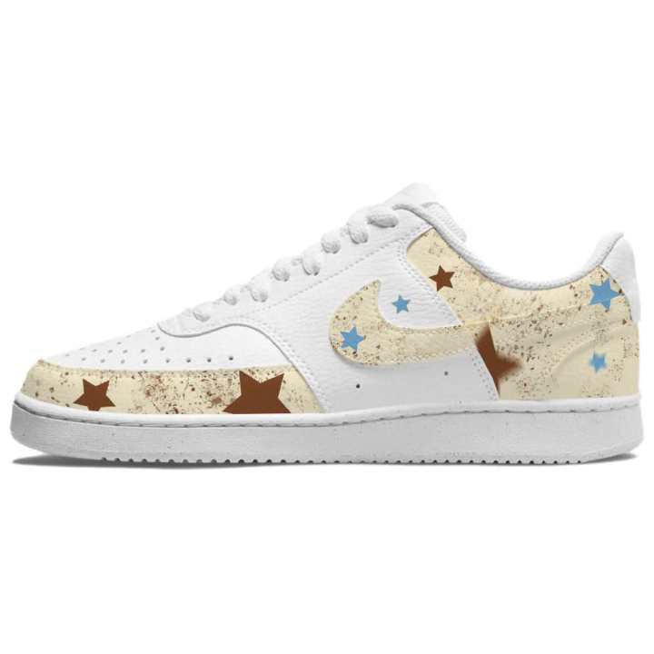 Nike Nike Court Vision 1 Idol Trainee Leather Abrasion Resistant Low top Skateboard Shoes Men's White Beige