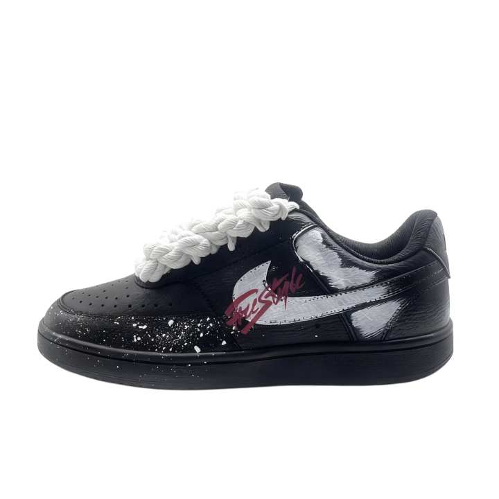 Nike Nike Court Vision Free Country Low top Skateboard Shoes Men's Black White
