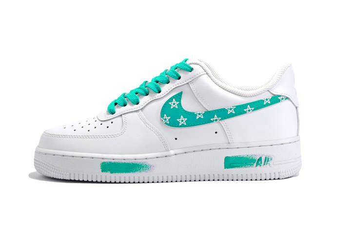 Nike Nike Air Force 1 Low top Skateboard Shoes Unisex White Green