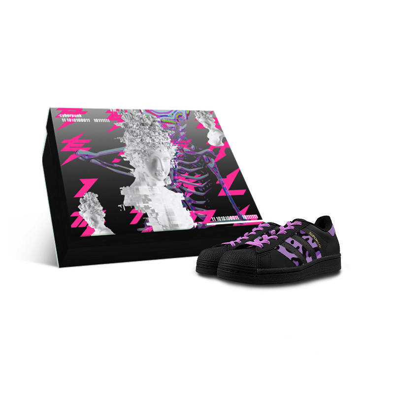 Adidas Originals SUPERSTAR Low top Skateboard Shoes Unisex Black Purple