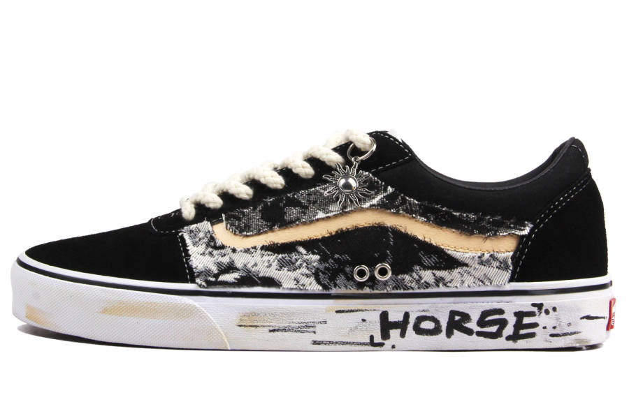 Vans Ward Active Horse Step Auspicious Cloud CL Trendy Applique, Street Fashion Low top Skateboard Shoes Unisex