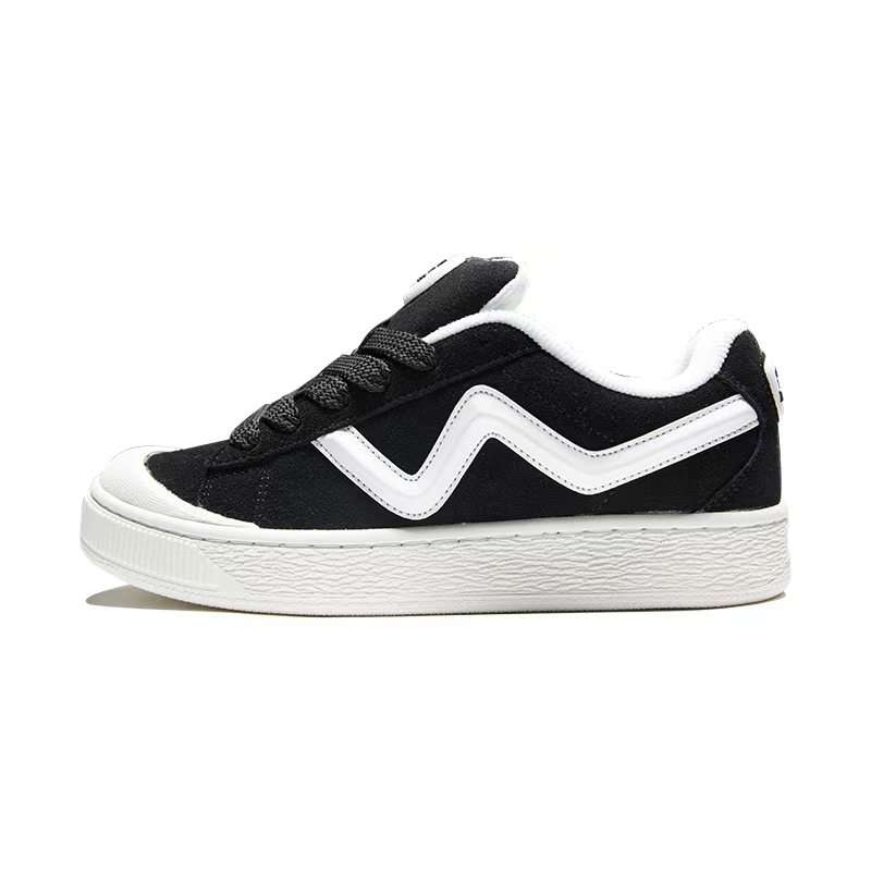 GZOZ TOFAVE x GZOZ Coverage Slip Resistant And Abrasion Resistant Low top Skateboard Shoes Unisex Black White
