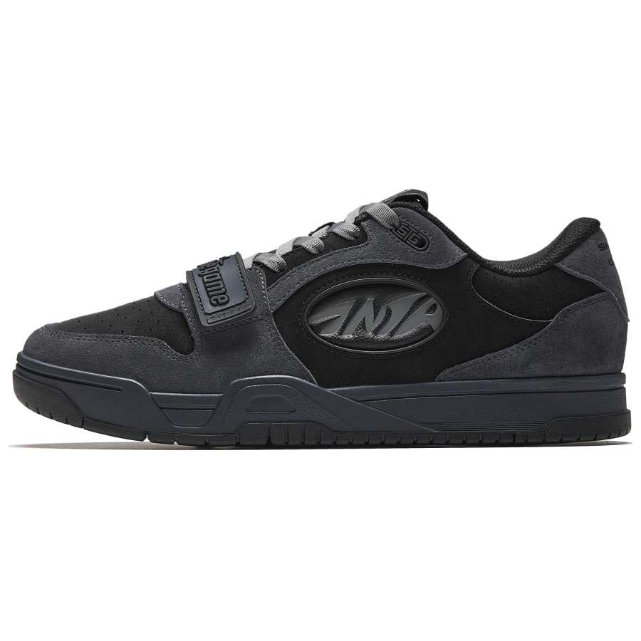 Anta STG Artificial Leather Slip Resistant Abrasion Resistant Low top Skateboard Shoes Men's Black Gray