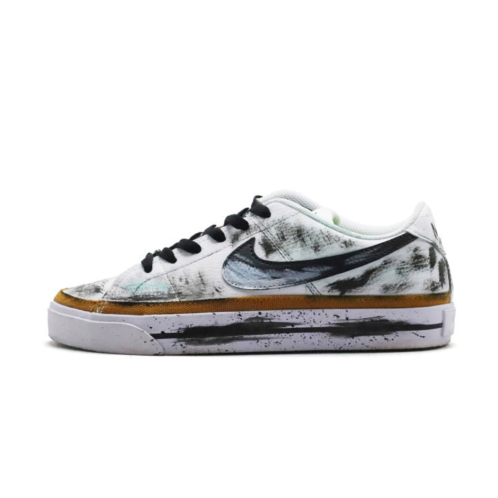 Nike Nike Court Legacy Mountain Wind With A Melancholic Mood Abrasion Resistant Low top Skateboard Shoes Unisex White Black