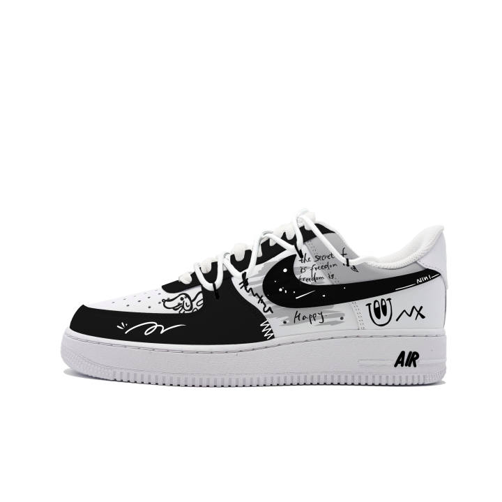Nike Nike Air Force 1 Skateboard Shoes Unisex Low Top Black White