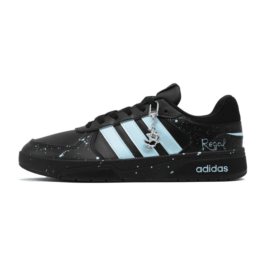 Adidas Neo Courtbeat Brilliant Galaxy Slip Resistant Abrasion Resistant Low top Skateboard Shoes Unisex Black Blue
