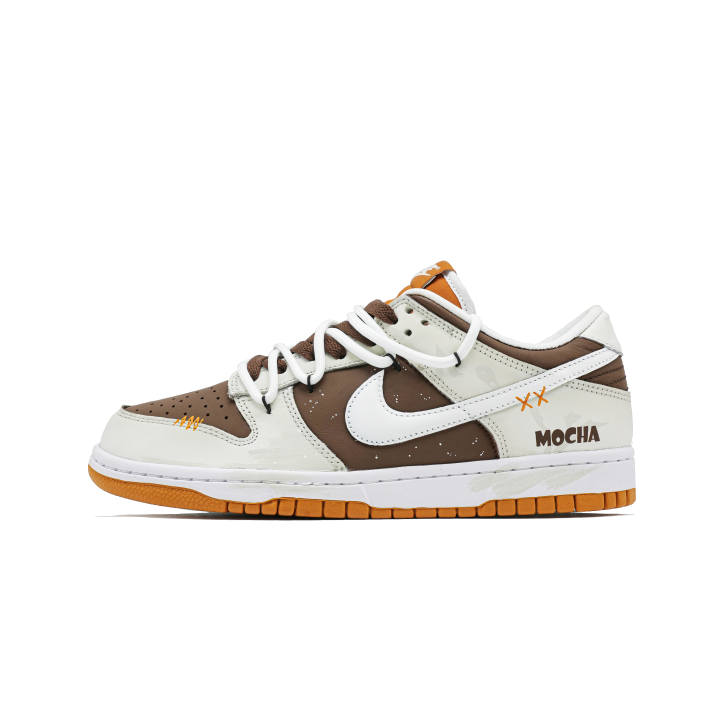 Nike Nike Dunk Mocha Coffee Abrasion Resistant Low top Skateboard Shoes Men's White Brown