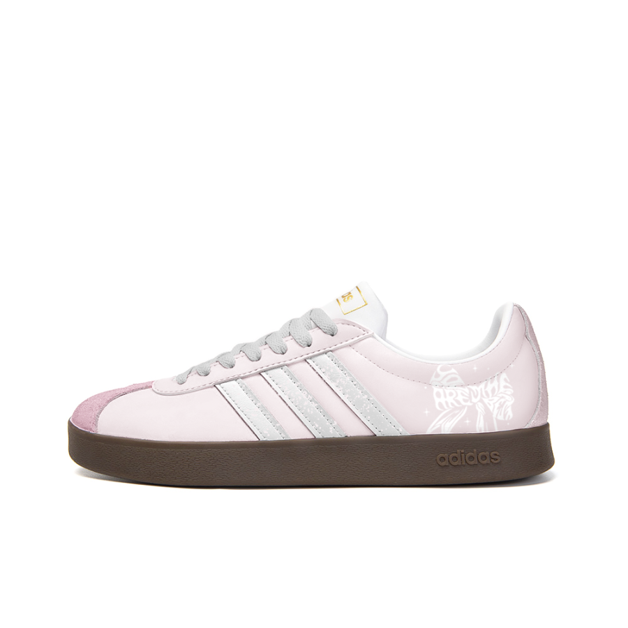 Adidas Neo VL Court 2.0 Slip Resistant Abrasion Resistant Low top Skateboard Shoes Unisex Pink