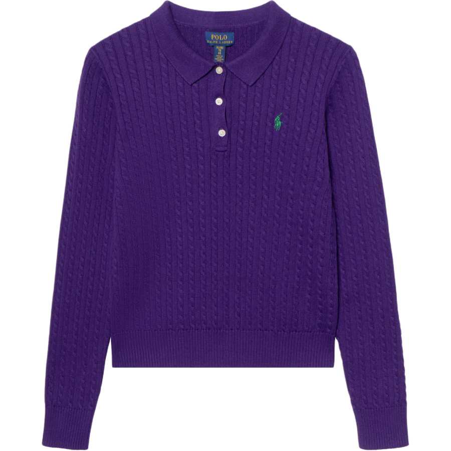 Polo Ralph Lauren Sweater FW25 Classic Version Purple Teenagers