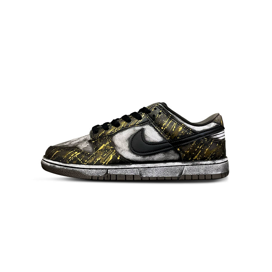 Nike Nike Dunk Tower Rabbit Coexistence Cushioning, Wear Resistant Low top Skateboard Shoes Men's Black Gold