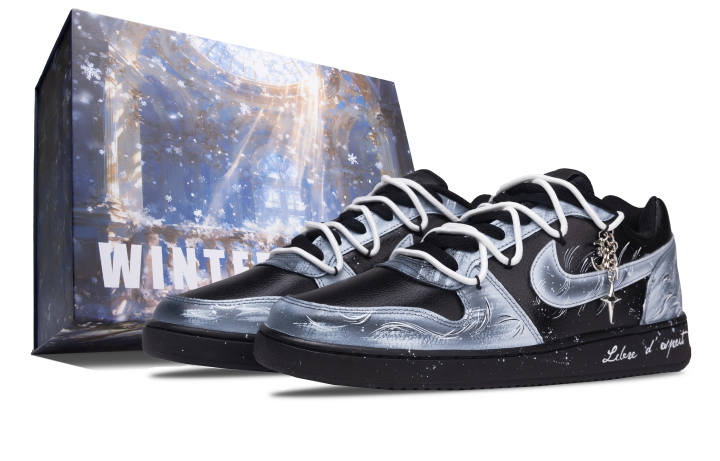 Nike Nike EBERNON Silver Moonlight Tide Abrasion Resistant Abrasion Resistant Low top Skateboard Shoes Men's Black Gray