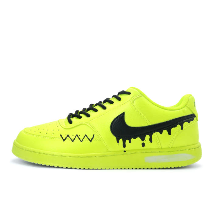 Nike Nike Court Vision 1 Black Pine Turquoise, Fashion Street, Cool Style Leather Comfortable Abrasion Resistant