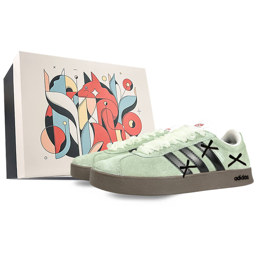 Adidas Neo Slip Resistant Abrasion Resistant Low top Skateboard Shoes Unisex Green