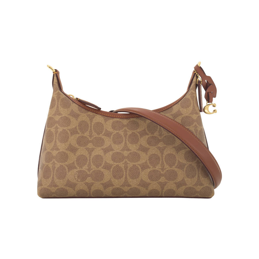 COACH COACH Juliet Coated Canvas Shoulder Bag Medium Women's Brown
