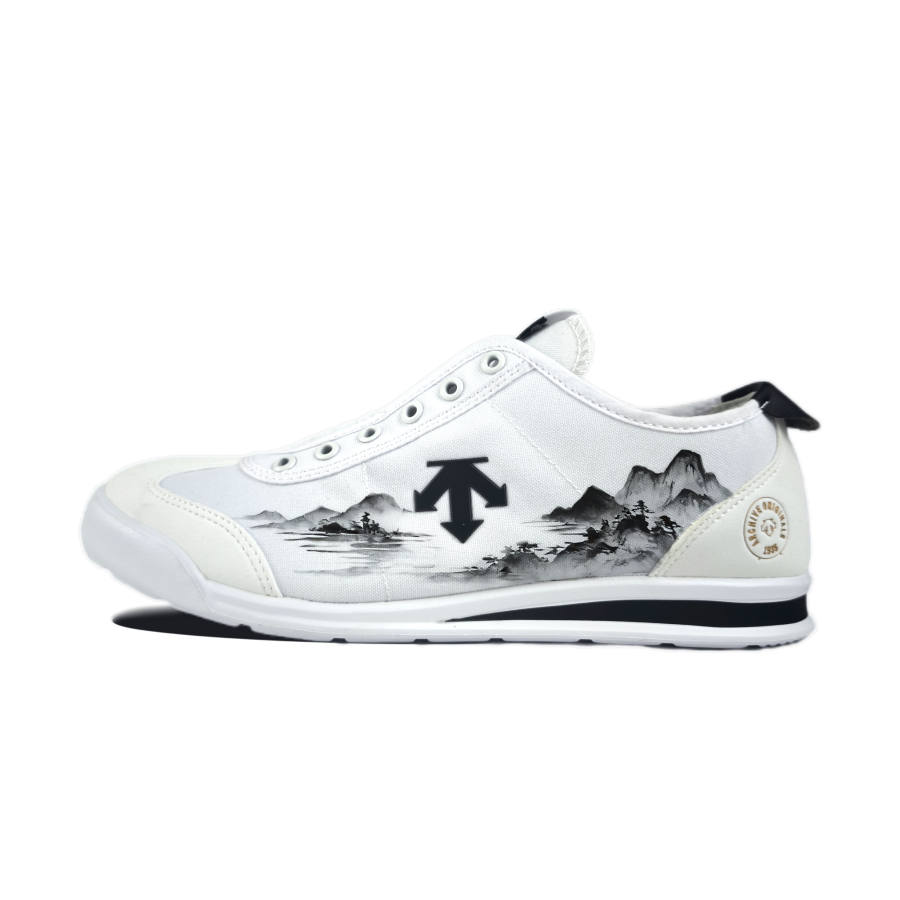 DESCENTE Cron Tempo Ink Wash Landscape Abrasion Resistant Skateboard Shoes Unisex