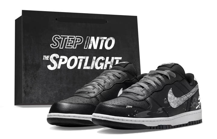 Nike Nike Big Abrasion Resistant Abrasion Resistant Low top Skateboard Shoes Unisex Black Silver