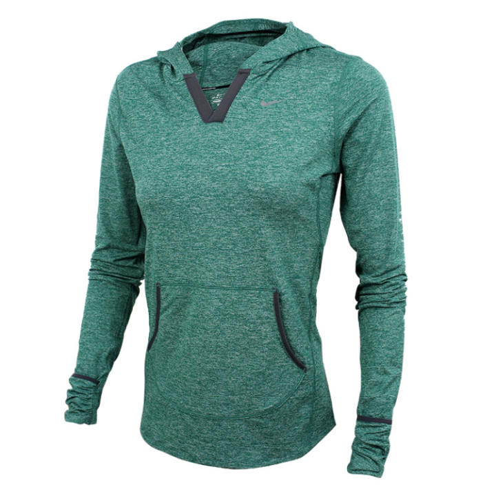 Nike Nike T Shirts Women's Dark Green Hooded Moderate