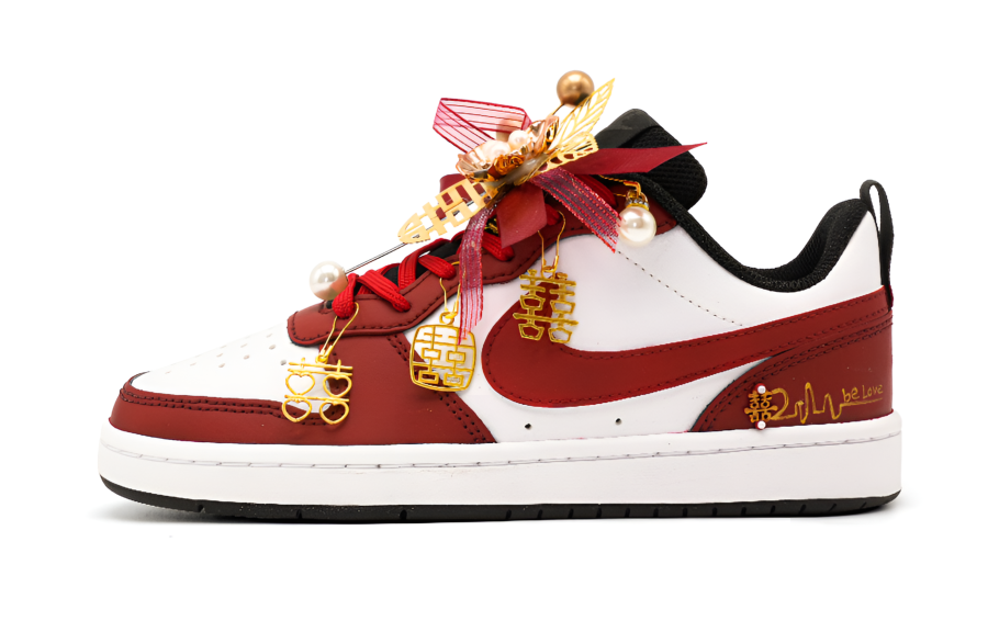 Nike Nike Court Borough In The Name Of Love Abrasion Resistant Lightweight Low top Skateboard Shoes Women's Red