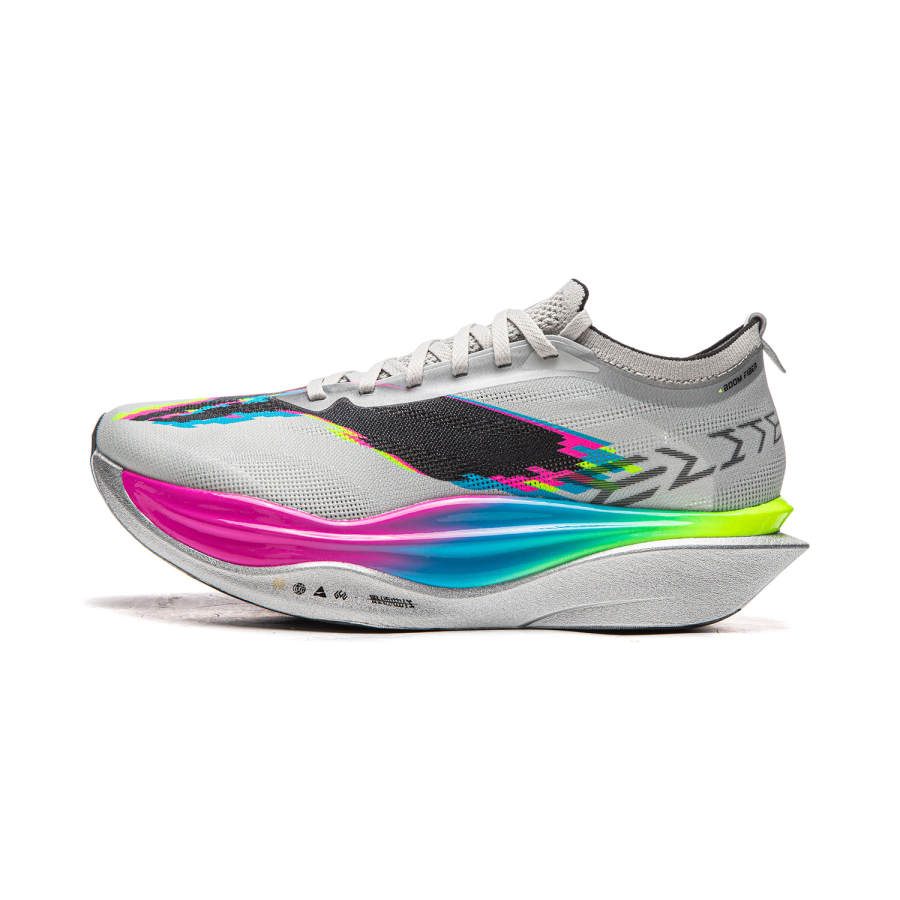 Li-Ning Li Ning Feidian 6 ELITE Breathable Low top Carbon Plate Running Shoes Unisex Calm Gray