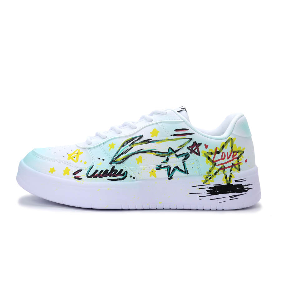 Li-Ning Li Ning Floating Boat Coverage Lightweight And Breathable Low top Skateboard Shoes Unisex Black White Yellow Green